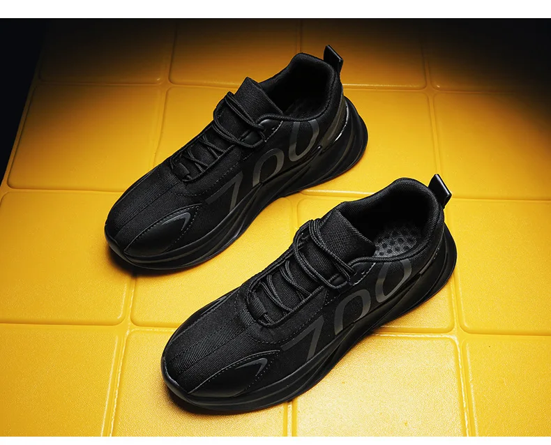 Мужская беговая Обувь ретро тренд кроссовки дышащая уличная прогулочная спортивная обувь для мужчин на шнуровке Повседневная обувь пузырьковая мужская обувь
