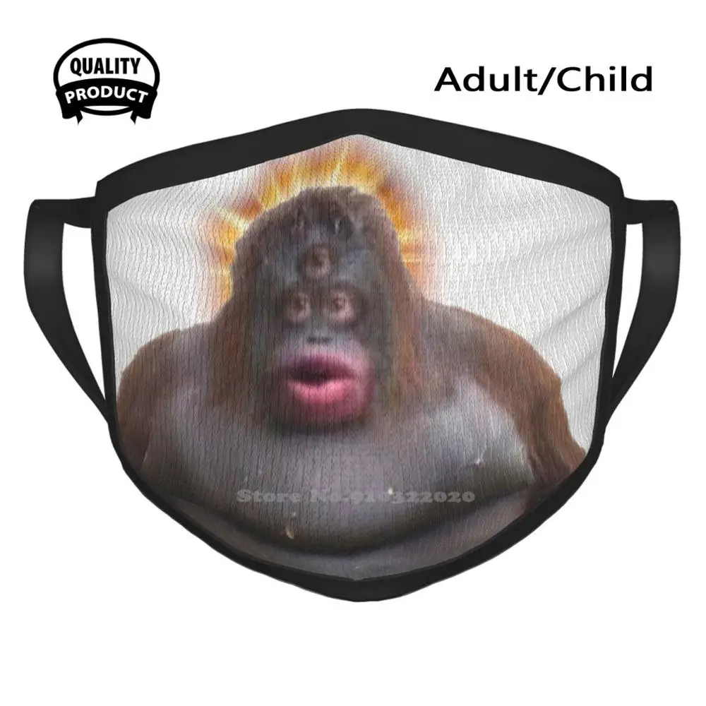 

Зимняя Весенняя маска для рта Saint Le Monke с принтом Le Monke Uh Oh Stinky Saint Le Monke Le Monkey, забавная комедия Saint Uh Oh