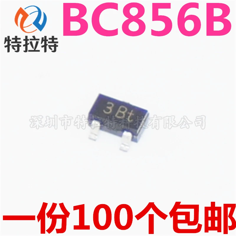 100 шт./лот Bc856b 3B 0.1A/65V Pnp СОТ-23 Триод | Электронные компоненты и принадлежности