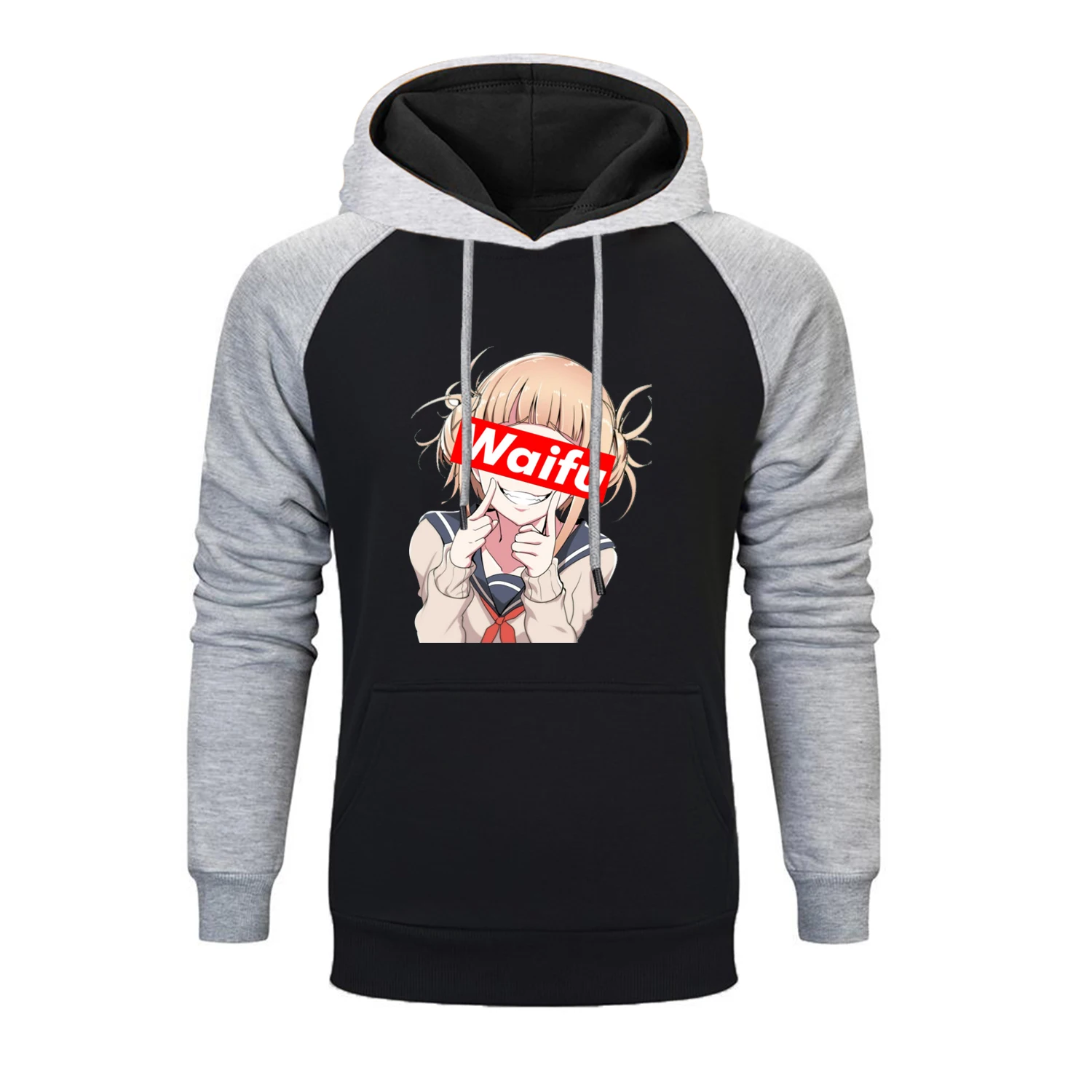 Новый мужской Kawaii Waifu красивая девушка японский Повседневный принт Реглан