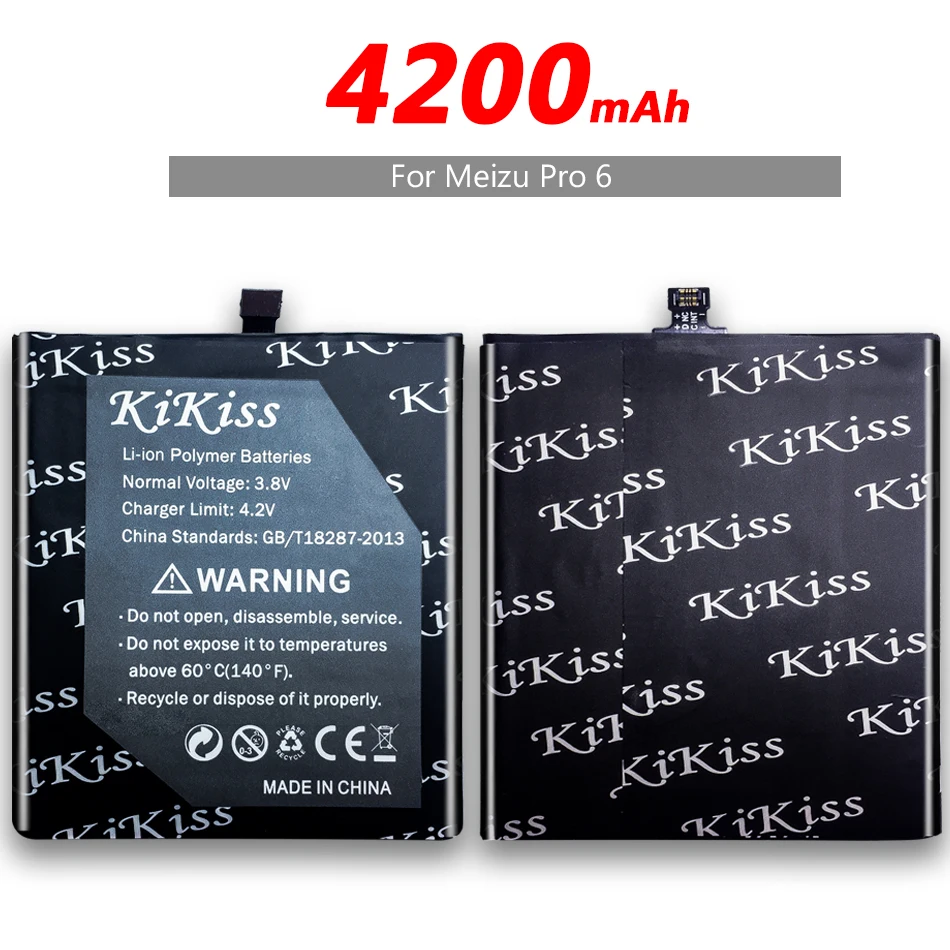 Аккумулятор KiKiss для Meizu M2 Mini/M2 Note/MX4/Note 5 M5 Note/Pro 6, аккумулятор для мобильного телефона BT43C BT42C BT40 BA621 BT53