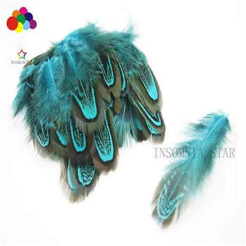 

Wholesale 5-10CM (2-4 inches) Pheasant Feather Dyed Lake Blue 100PCS DIY Craft Headdress Earrings Accessories Feather