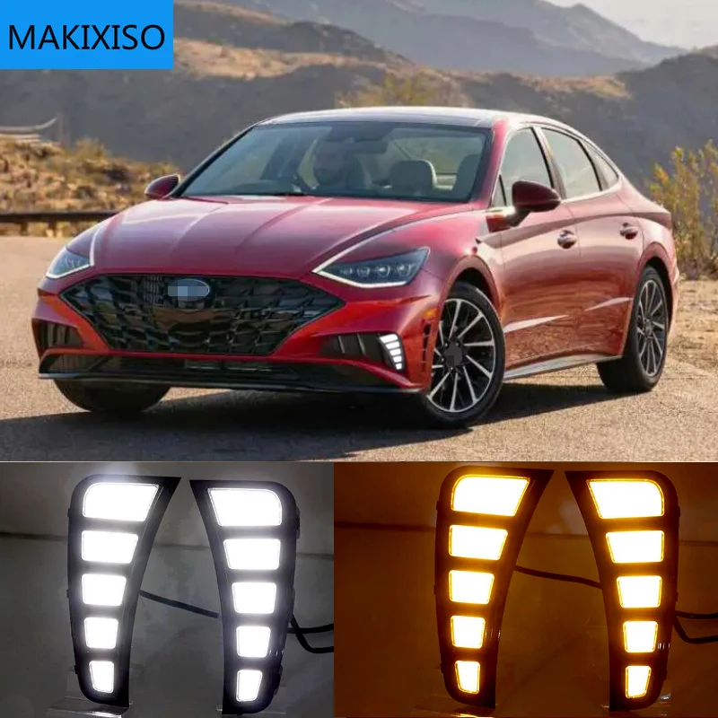 

1set car bumper headlight for Hyundai Sonata daytime light 2020~2022y DRL car accessories LED headlamp for Sonata fog light
