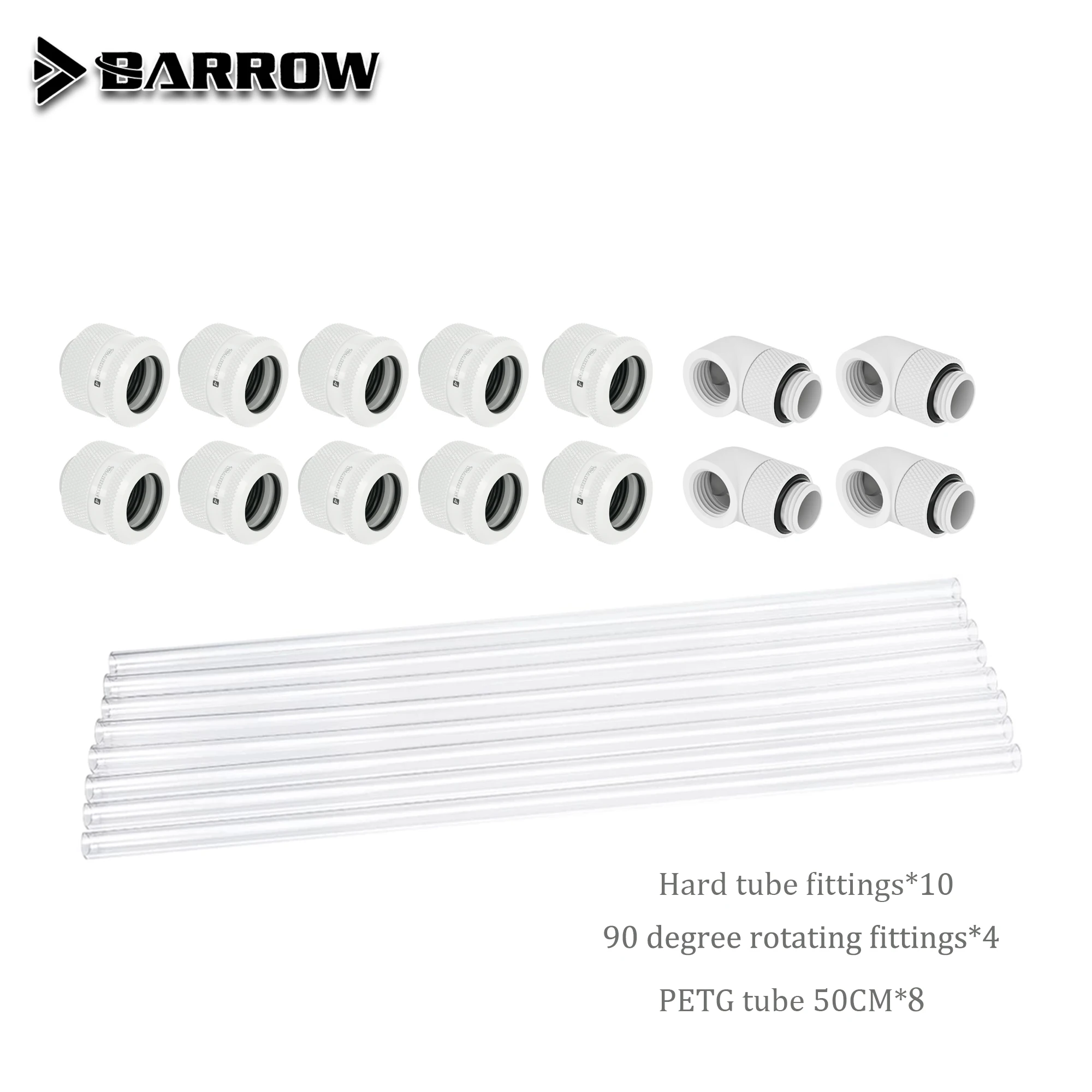 Tubo Duro da Construção de Petg da Água do Computador do Carrinho de Mão com Encaixes Conector Líquido do Jogo do Laço Tubo de Peças x 500 mm Od12 14 16 mm Ventiladores e resfriadores - Imagem 2
