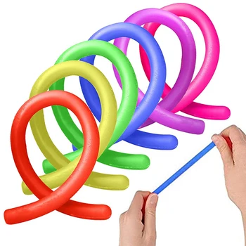 

TPR Squeeze Fidget Fiddle Sensory Toy Children Adults Anti Stress New Colorful Stretchy String Fidget Noodle Autism Anxiety toys