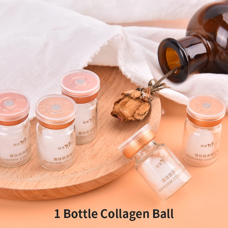 Best 1 Bottle Collagen Ball Natural Silk Protein Anti Aging Essence Firming Wrinkle
