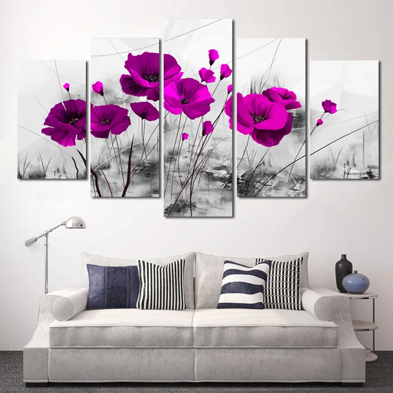 

Modern Home Hanging Painting Decoration Canvas Airbrush Painting Wall Painting 5-frame Joint Mural Amazon Cross Border Supply of