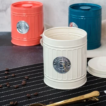 

1-3Pcs Storage Tank European Style Sealed Jar Coffee Pot Tea Can Sugar Bowl Milk Powder Tight Moisture Proof Antirust Embedded
