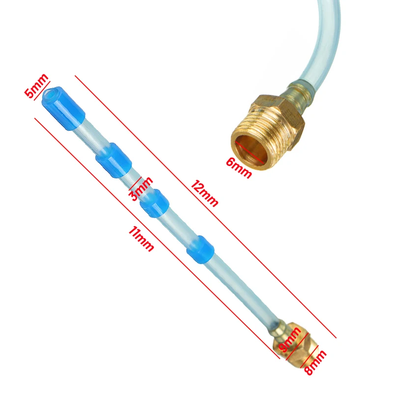 2x Car Accessory Liquid Water Pipe Hose Tube Connector Copper For Tornador Cleaning Wash Washing Gun Parts Accessories 6