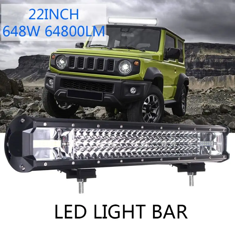 

LED Light Bar 22 Inch 648W 64800LM LED Work Light Bar Spot Flood Combo Led Bar For Car Truck Hotselling