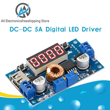

DC-DC 5A Digital LED Drive Lithum Battery Charger Module CC/CV USB Step Down Buck Converter With Voltmeter Ammeter