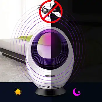 

USB Rechargeable LED Lamp Silent Operation Repellents Smokeless Tasteless Dustless Mosquito Killer For Home Insect Trap Lantern