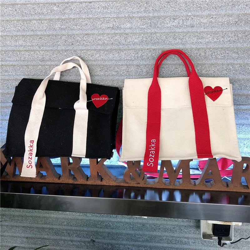 Холщовая Сумка из овечьей шерсти для женщин, Студенческая сумка через плечо, контрастный цвет, высокая емкость, для девушек, на плечо, для ежедневного использования, складная женская сумка