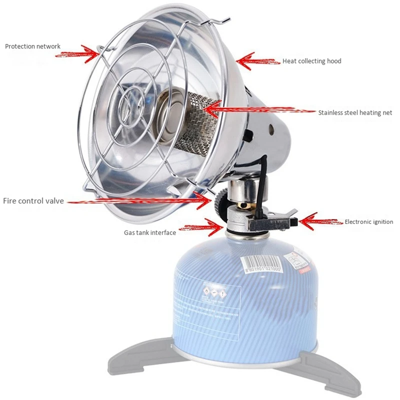  Portable Gas Heater Outdoor Camping Heating Heater Stove Fishing Hunting Propane Butane Tent Heater