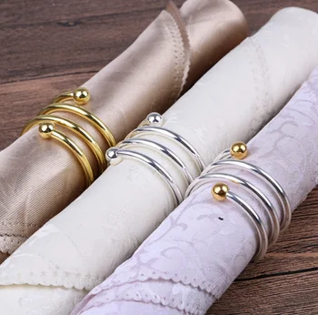 

10PCS Alloy Plated Pearl Napkin Holder West Dinner Towel Napkin Ring Table Party Decor Modern Napkin Buckle Desktop Decor LF940
