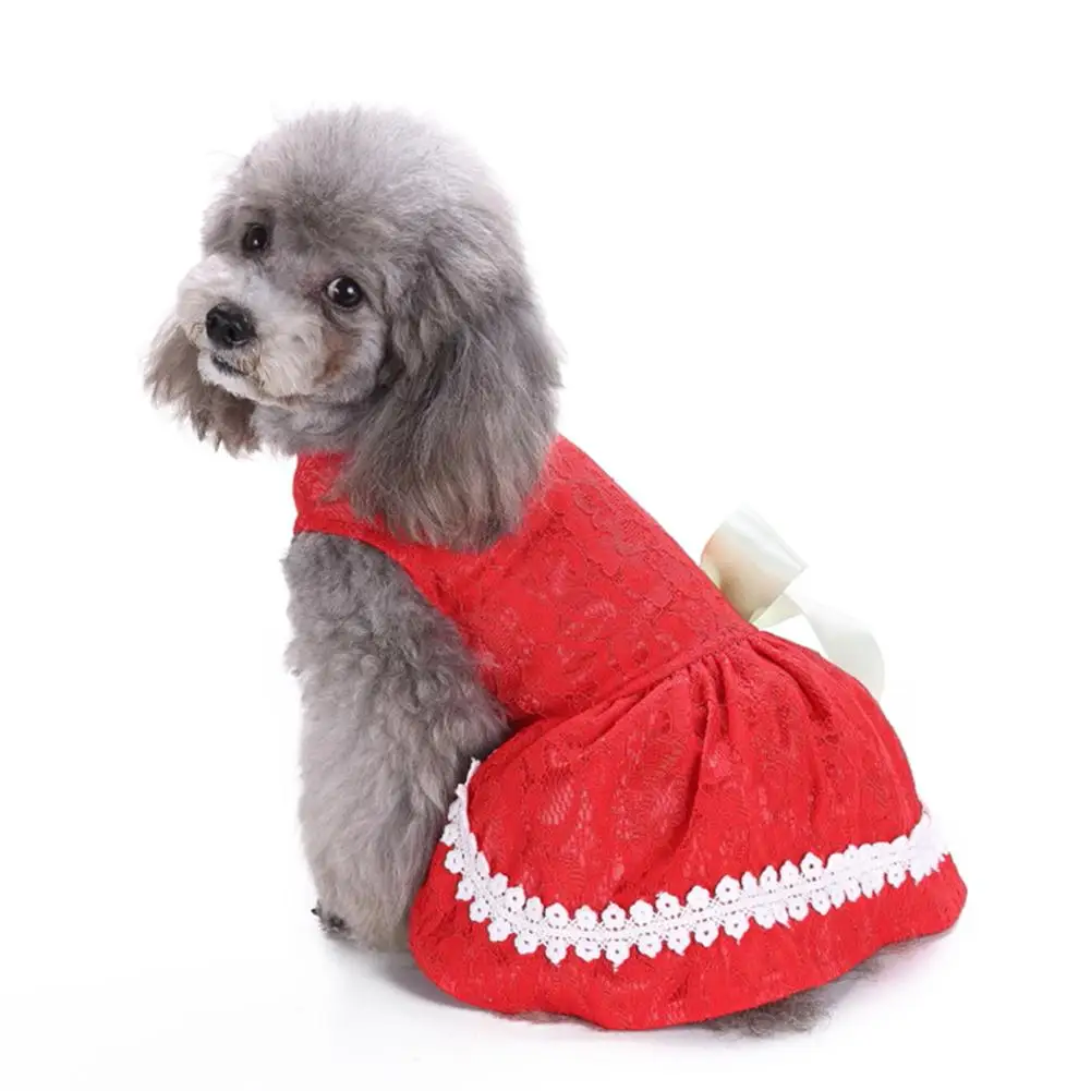 Полые вышитые Pet принцесса платье Милая Одежда для животных открытый костюм для животного Up аксессуары