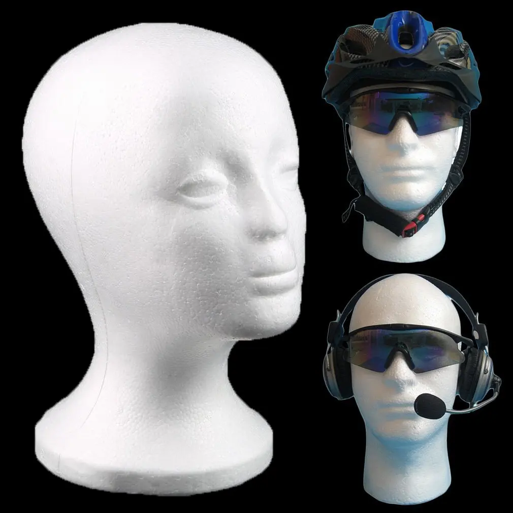 2020 Hot White Female Styrofoam Mannequin Manikin Head Model Foam Sponge Wig Hair Glasses Display Cap Stand | Дом и сад
