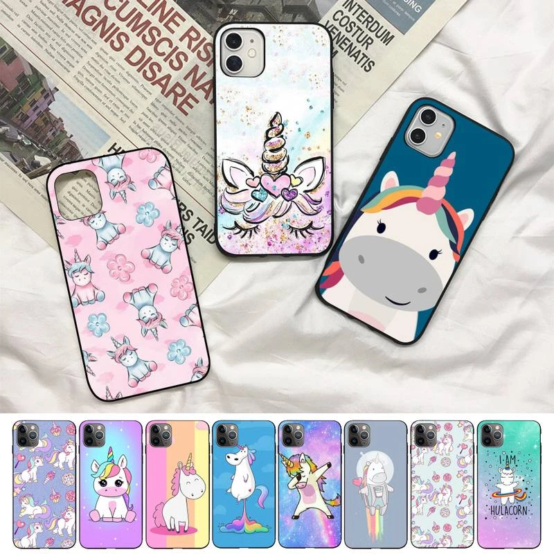 Unicorn cartoon Phone Case for iPhone 11 12 13 mini pro XS MAX 8 7 6 6S Plus X 5S SE 2020 XR cover phone cases for iphone 11