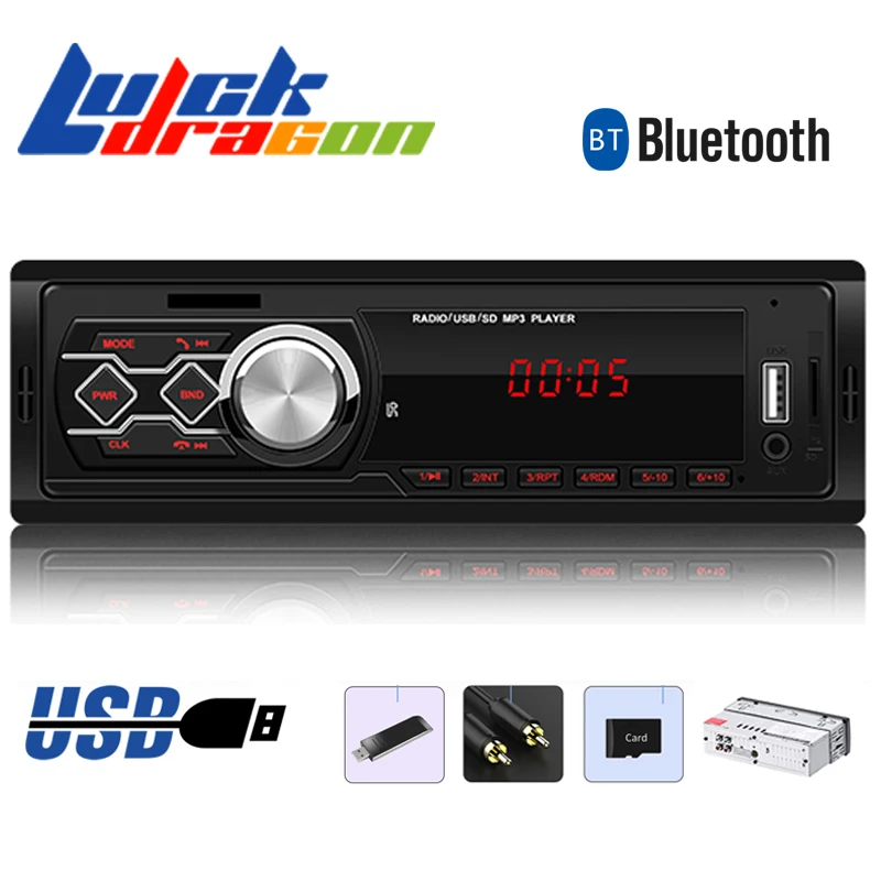 Автомобильное радио Bluetooth гарнитура ЖК сабвуфер 1 din Автомобильная аудиосистема