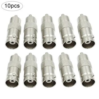 

10pcs BNC Male Adapter Connector BNC Coupling to RCA Plug Adapter BNC Socket on RCA Plug H-best
