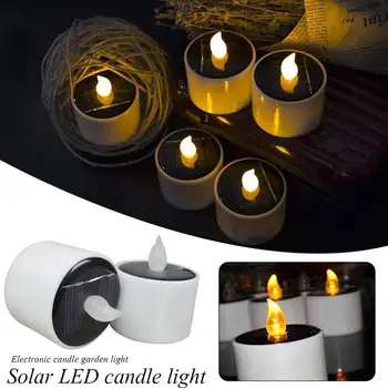 

6pcs Solar LED Candles Lamp Electronic LED Tealight Romantic Wedding Christmas Decor Creative Flameless Solar LED Nightlight