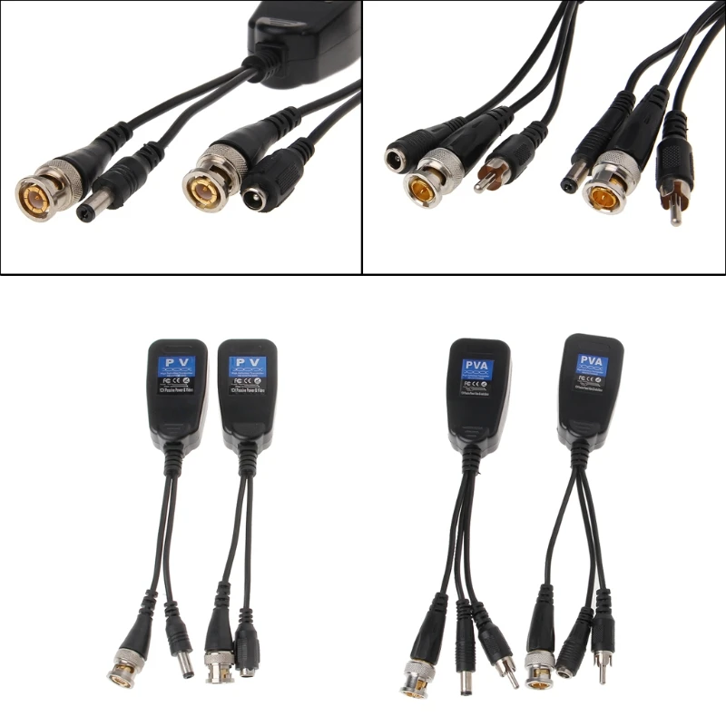 1CH пассивный RJ45 CCTV мощность Видео Аудио балун приемопередатчик HDCVI HDTVI AHD аналоговый H37E