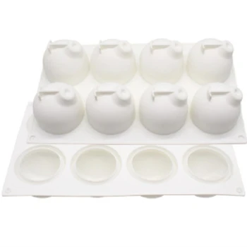 

2pcs/set Bomb Silicone Cake Baking Fondant Molds Chocolate Ice Cream Pudding Jelly Moulds Soap Craft Molds Cake Decorating Tool