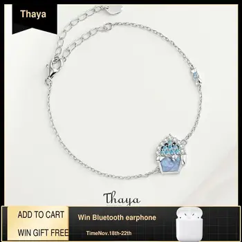 

Thaya S925 Silver Sweet Cake Bracelet Zircon Crystal S925 Silver Fashion Charm Bracelets for Women Original Design Jewelry Gift