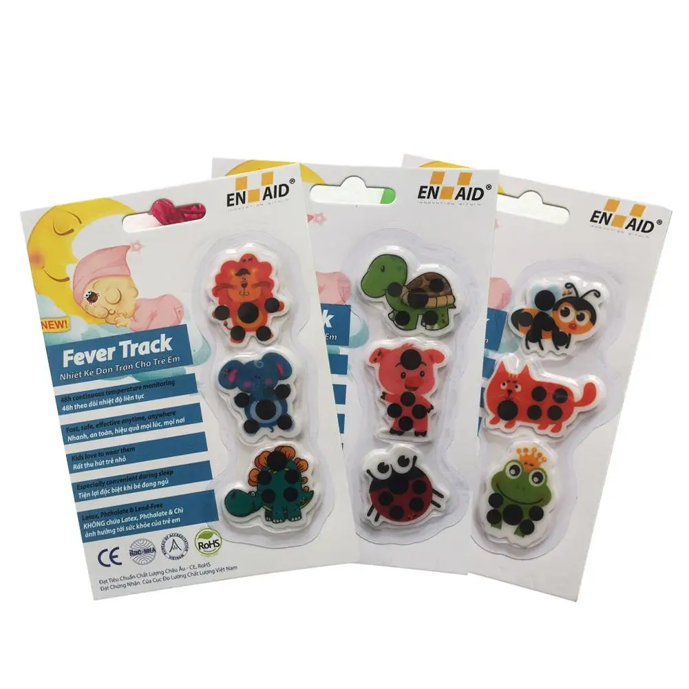 

3pcs /set Baby Care Cartoon LCD Forehead Thermometer Sticker Thermometers Sticker Thermometers