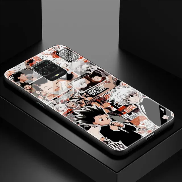 Tempered Glass Case Coque For Xiaomi Redmi Note 9S 9 8 Pro 8T 8A 7 9A 9C 9i Hunter X Hunter HXH Anime Luxury Shell Cover Fundas T06