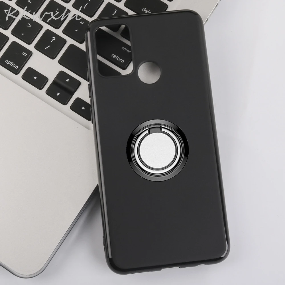 for Huawei Honor 10i 8A 9A 9C 9X 10 Lite 8C 8X Play P20 P30 Pro P Smart 2019 Back Ring Holder Bracket Cover Soft Silicone Case