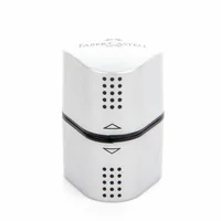 Faber-Castell Manual 3-hole Mechanical Pencil Sharpener Silver Color Pencils Sharpener School Office Stationery Student Stuff 6