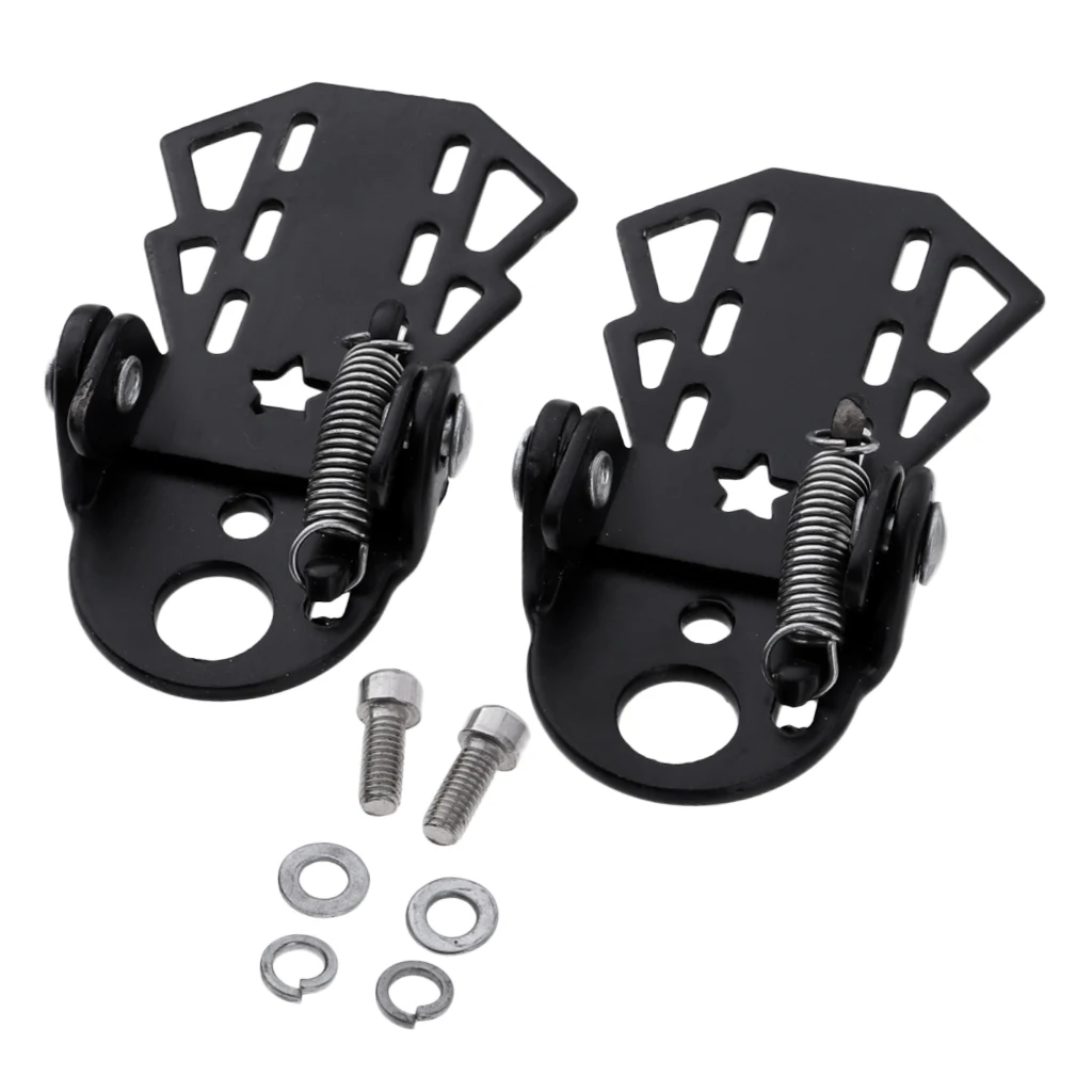 1 Pair Universal Bicycle Rear Seat Pedal Steel Folding Mountain Bike Cycling Riding Footpegs