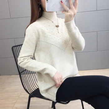 

Sweater Women Poncho Autumn And Winter Sweaters Women's Loose Cover Students' Solid Colors Windnet Trend Bottoming Knitwear