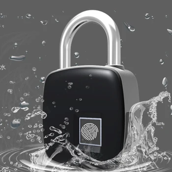 

Smart Fingerprint Door Lock Keyless Anti-theft Security Padlock USB Rechargeable