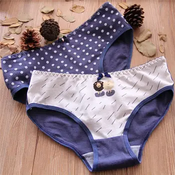 

Girls Cute Printed Intimate Briefs Women Panties Sexy Cotton Underwear Lady Breathable Underpants