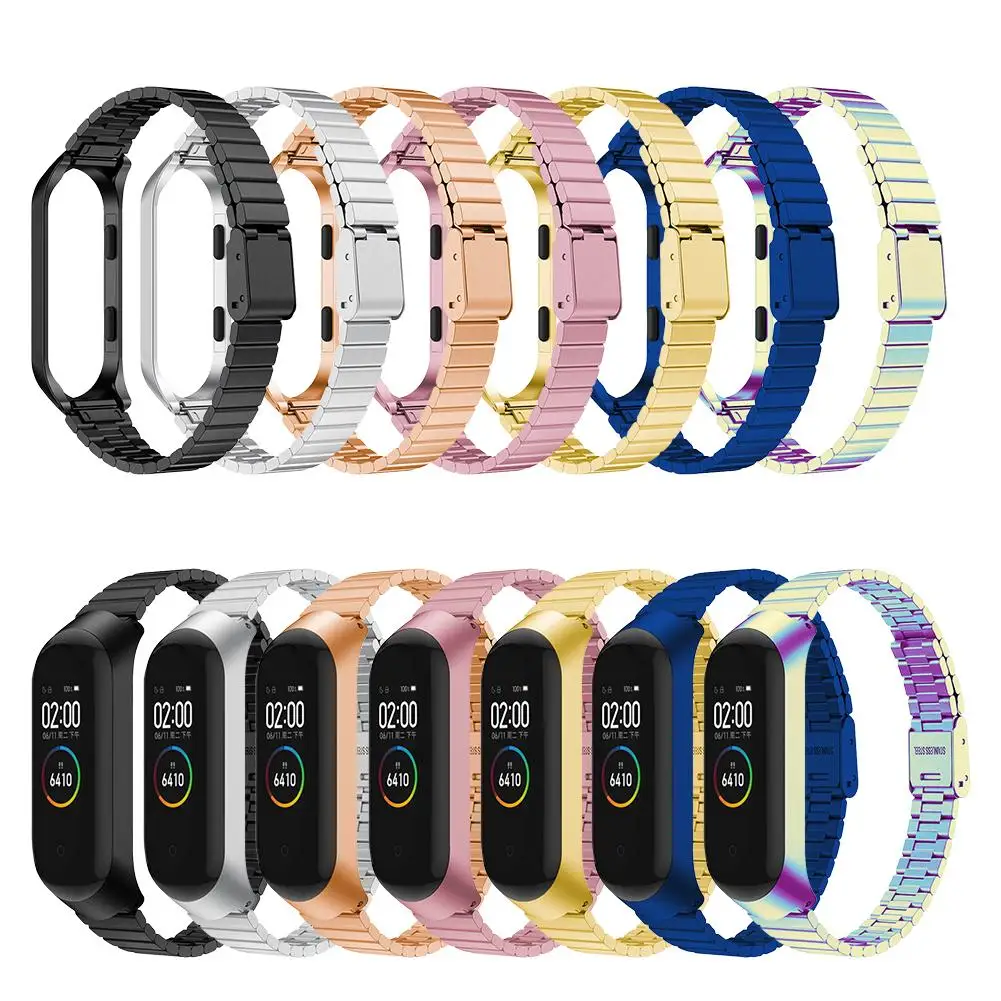 

Stainless Steel Replacement Watchband Strap mi band 4 Wristband Strap for xiaomi mi band 4 Mi Band 3 Bracelet
