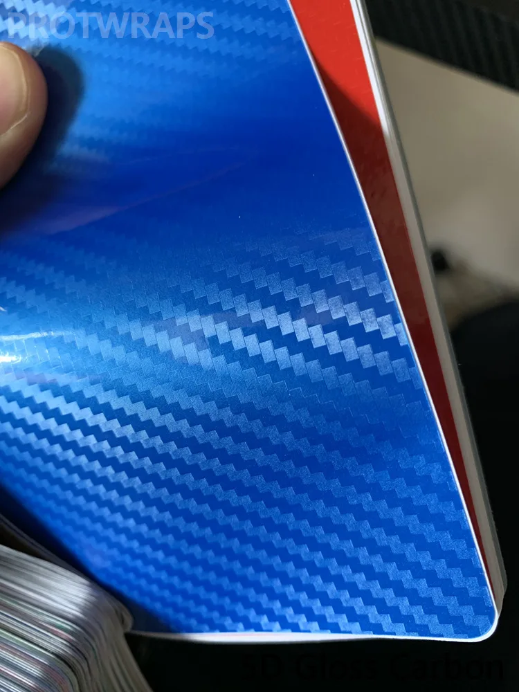 5D GLOSS BLUE CARBON FIBRE VINYL WRAP small texture  (1)