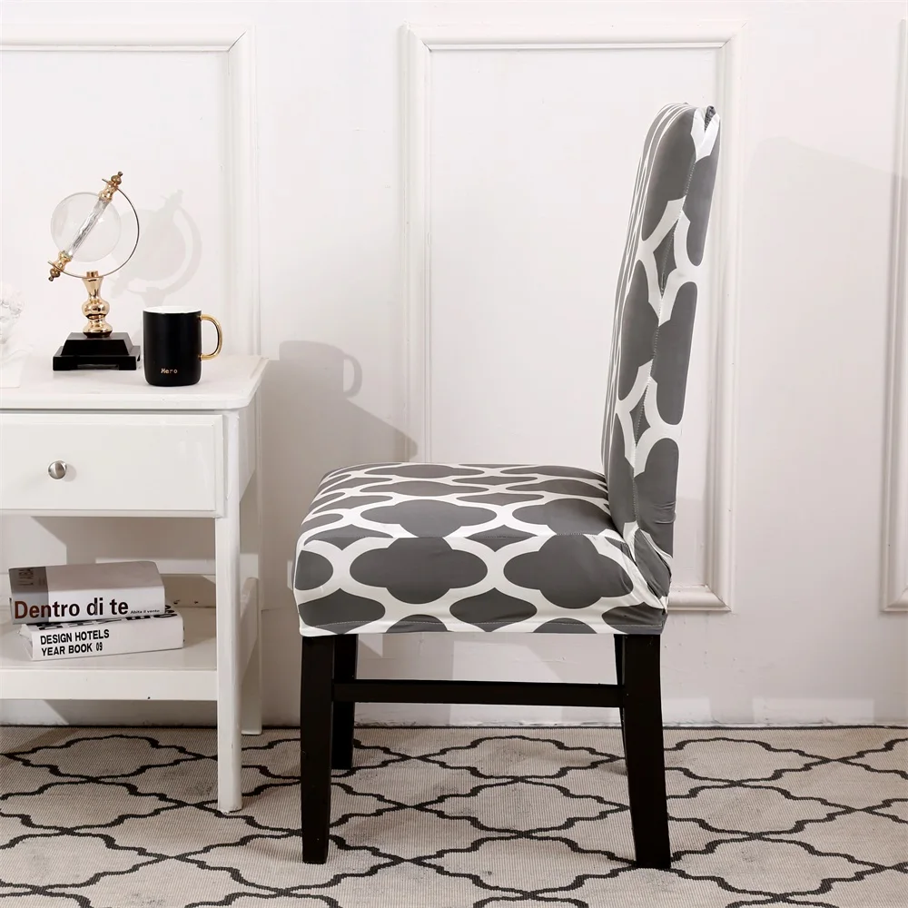 Urijk геометрический принт чехол для кресла спандекс для гостиной столовой Универсальный стрейч обеденный чехол стулья эластичные чехлы на кресла