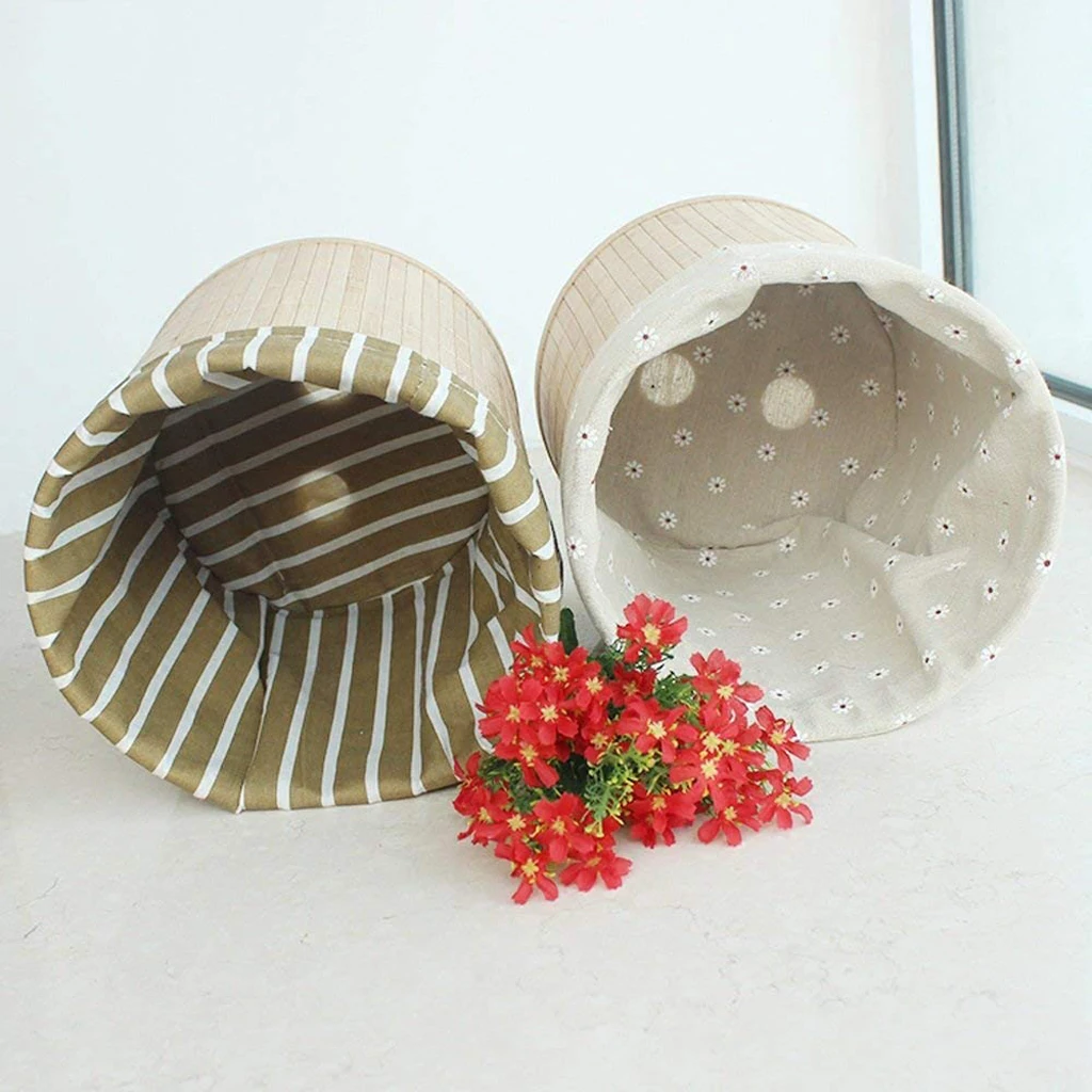 Bamboo Folding Trash Can Bamboo Laundry Baskets Liner Cloth Clothes Toys Sundries Storage Case Innovative Cycling Waste Bin