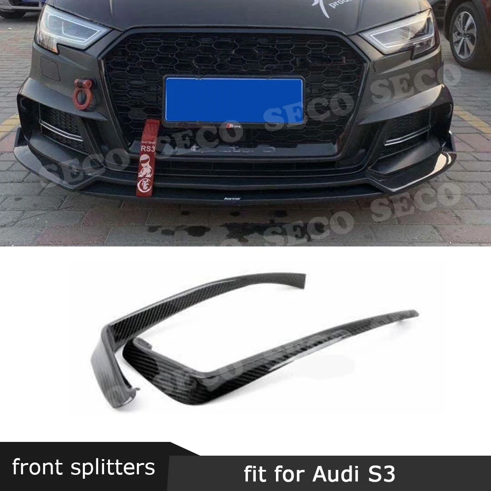Карбоновая передняя противотуманная фара для Audi A3 S3 седан хэтчбек 2013 2019 RS3 стиль