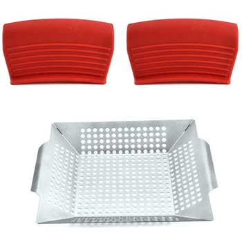 

Large Barbecue Basket Stainless Steel Barbecue Accessories for Vegetables, Used for Vegetables, Meat