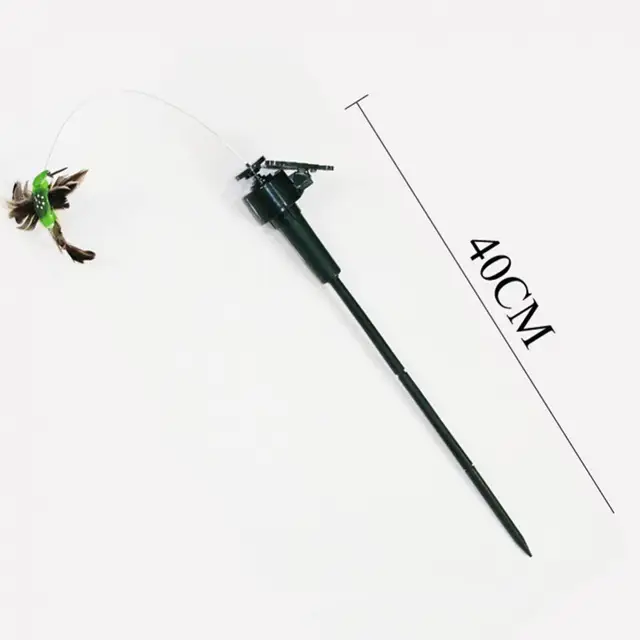 Napelemes Akkumulátor Repülõ Hullámzó Toll Szárny Mesterséges Hamis Kolibri Udvar Kerti Növények Virág Dísz Dekoráció - Image 6