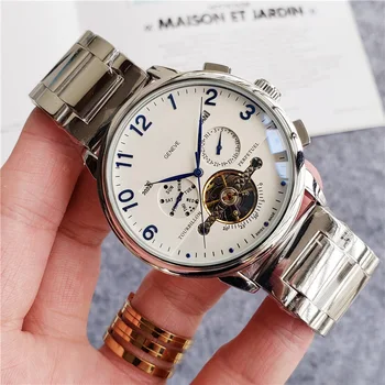 

Patek same replacement watch designer Automatic Mechanical WristWatch Top Luxury Philippe Men's Tourbillon clock steel watchband