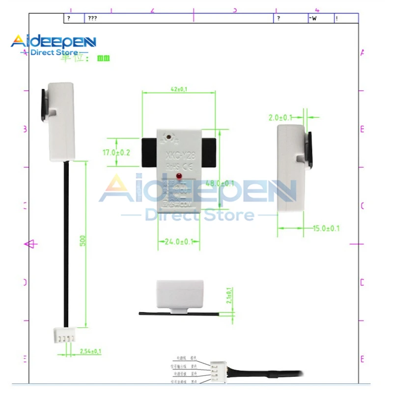 DC 5V 12V 24V XKC-Y28-NC/NO Non-contact Liquid Level Sensor Water Level Detection Switch Water Sensor Liquid liquid level sensor