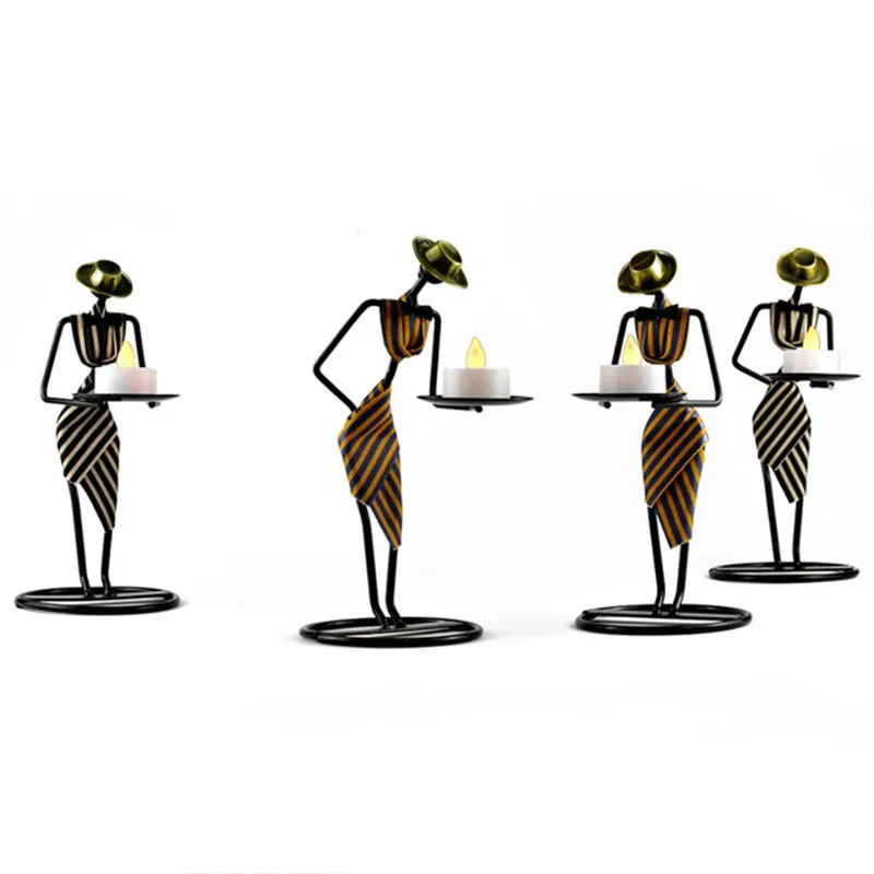 Metal Birthday Candle Holders Wedding Decoration Candlestick Desktop Decoration Craft Simple Iron New Year Gift Romantic Gift