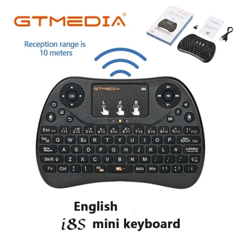 

GTMEDIA Backlit i8S Mini Wireless Keyboard 2.4ghz English 3 colour Air Mouse with Touchpad Remote Control For Android TV Box G5