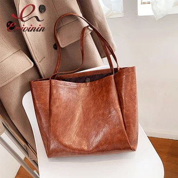 

Large PU Leather Shoulder Bags for Women 2021 Fashion Handbags and Purses Female Travel Trend Lux Handbag Casual Tote for Women