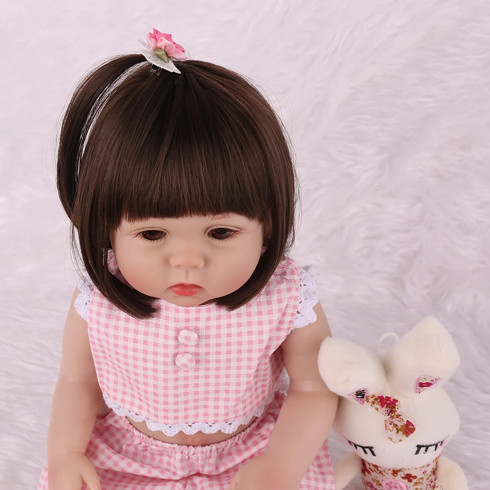 18 дюймов 47 см полный Силиконовый Reborn Baby DollsWater Proof Play Toys реалистичный младенец получивший новую жизнь девочка Bathe Play Alive Kids Boneca подарок