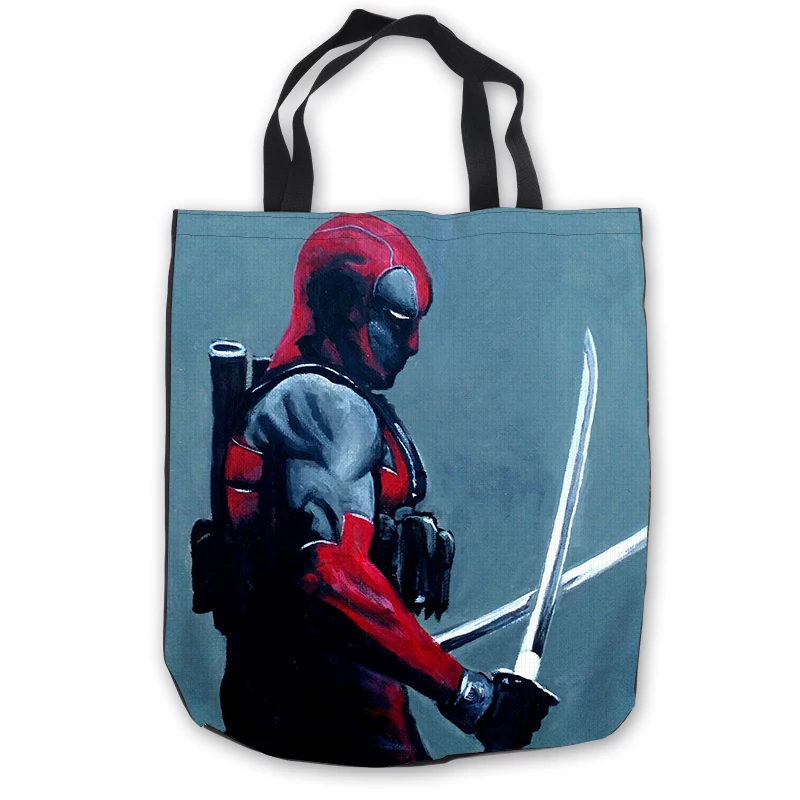 

Custom Canvas deadpool Tote Shoulder Shopping Bag Casual Beach HandBag Daily Use Foldable Canvas #180713-1-28